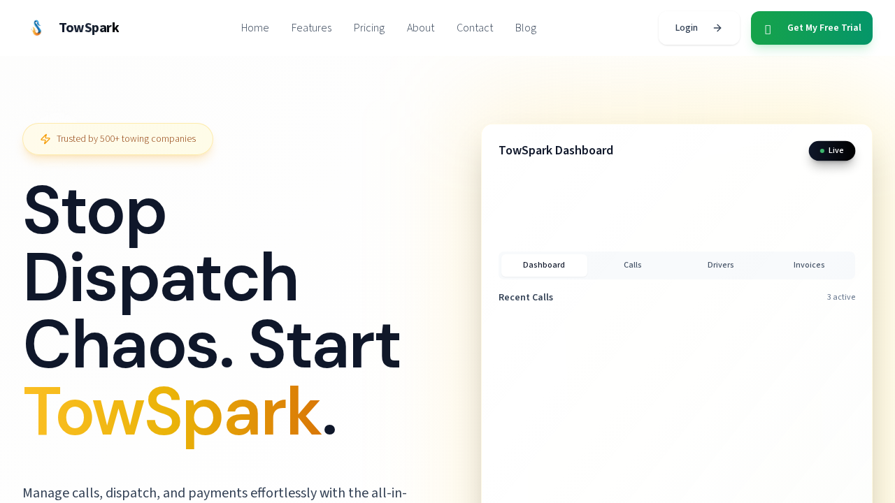 Towspark SaaS platform